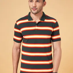 BYFORD by Pantaloons Striped Polo Collar Slim Fit T-shirt-picture-34