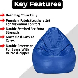shira 24 4XL Tear Drop Bean Bag Cover (Without Beans) image 2