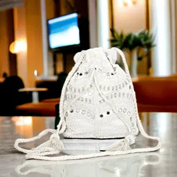 fashion overseas Women White Potli-picture-17