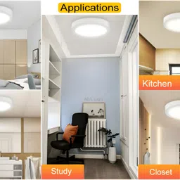 MVL 15 Watt Round LED Ceiling Surface Panel Light (White, Pack of 3) Ceiling Light Ceiling Lamp image 3