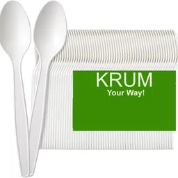 pearsilk White Compostable Spoons 25 Pack Disposable CPLA 6.2 in Disposable Wooden Cutlery Set-picture-10