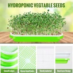 kshavi Seed Sprouter Tray Germination Tray BPA Free Nursery Tray for Planting Great Plant Container Set image 4