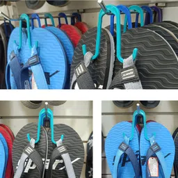 unimus U SHAPE CHAPPAL HANGER for Footwear Show room Plastic Belt Pack of 100 Hangers For Belt image 4