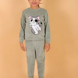 Stuffie Land Girls Graphic Printed T-shirt With Joggers-picture-14