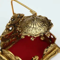 Golden Aluminium Throne Singhasan For God Idol Religious Idol by Handicrafts Paradise image 5