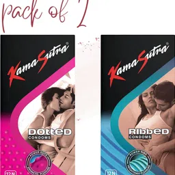 kamasutra dotted and ribbed condoms-(12x2 sheets) Condom image 1