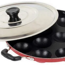 Paniyarakkal Chatty Paniyaram Pan Ponganal Baati Litti Baking Pot with Steel Lid Paniarakkal with Lid 0.125 L capacity 23 cm diameter-image-72