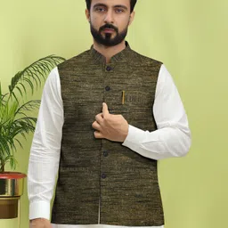 w s textile Self Design Men Waistcoat image 1