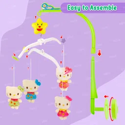 fiddlerz Cot Hanging Rattle for Baby with Hanging Soft Toy Sound Rattle Toys for New Born Rattle image 5
