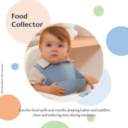 lilytots Silicone Bib for Babies & Kids - Adjustable, Soft Edge, Food Catcher for Feeding image 4