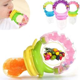 crazzyshopperz 4 in 1 Fruit and Food Feeder Nibbler Nipple Teether Soother Pacifier Rattle - Plastic-picture-29