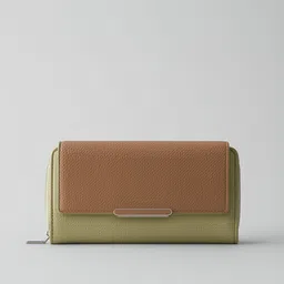 Women Casual Green Artificial Leather Wallet-image-2