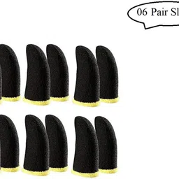 Thumb for Mobile Gaming Pubg/Call of Duty 06 Pair,Yellow Finger Sleeve-image-19