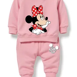x2o Infants Set of 2 Mickey & Minnie Graphic Printed Sweatshirt With Joggers image 2