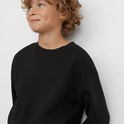 H&M Kids Boys Black Solid Sweatshirt-picture-38