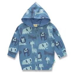 JusCubs Infant Boys Animal Graphics Printed Hooded Cotton Front-Open Sweatshirt-picture-21