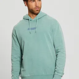 GUESS Hooded Pure Cotton Pullover Sweatshirt image 1