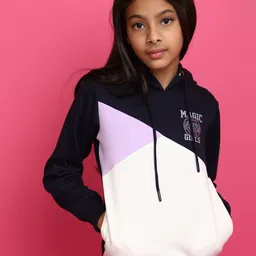 V-Mart Girls Colourblocked Fleece Sweatshirt-picture-24