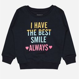 Bodycare Kids Girls Typography Printed Fleece Pullover Sweatshirt-picture-34
