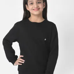 Crimsoune Club Girls Solid Pullover Sweatshirt-image-6