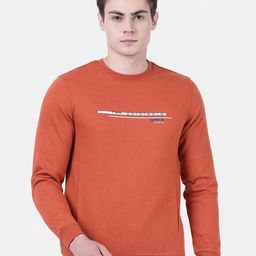 t-base Men Orange Printed Sweatshirt-picture-42