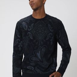 Mufti Paisley Printed Round Neck Long Sleeve Cotton Pullover Sweatshirt-picture-24