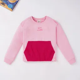 Ed-a-Mamma Girls Pink Colourblocked Sweatshirt-picture-35