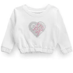 U.S. Polo Assn. Kids Girls Typography Printed Cotton Sweatshirt-picture-17