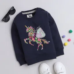 Yellow Apple Girls Graphic Embroidered Woollen Pullover Sweatshirt-picture-18