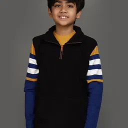 V-Mart Boys Striped Cotton Fleece Pullover-picture-27