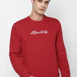 Allen Solly Men Red Printed Pure Cotton Sweatshirt-picture-19