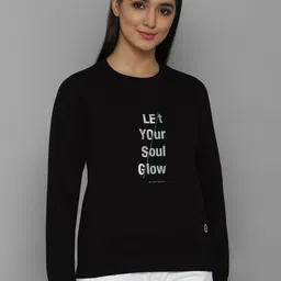Allen Solly Woman Women Black Printed Sweatshirt-image-45