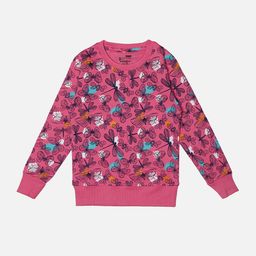 Bodycare Kids Girls Floral Printed Cotton Pullover Sweatshirt-picture-36