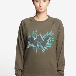 Wildcraft Women Olive Green Printed Cotton Sweatshirt-picture-16