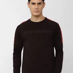Van Heusen Flex Men Maroon Printed Sports Sweatshirt image 1