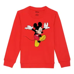 Disney by Wear Your Mind Kids Red Printed Sweatshirt-picture-42