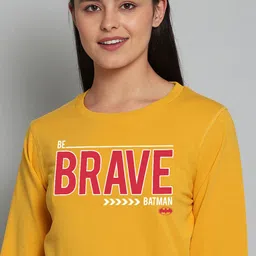 Free Authority Women Yellow Batman Printed Sweatshirt-picture-30