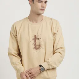 Turtle Typography Printed Round Neck Cotton Pullover Sweatshirt-picture-24