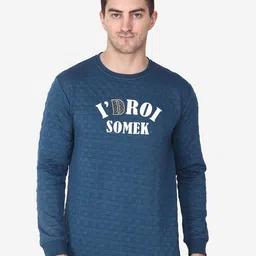 Steele Typography Printed Pure Cotton Pullover image 1