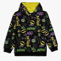 Koton Boys Batman Printed Hooded Sweatshirt image 1