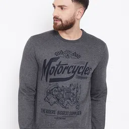 Austin wood Typography Printed Long Sleeves Fleece Pullover Sweatshirt-image-67