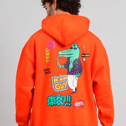 GRIFFEL Graphic Printed Hooded Fleece Sweatshirt-picture-10