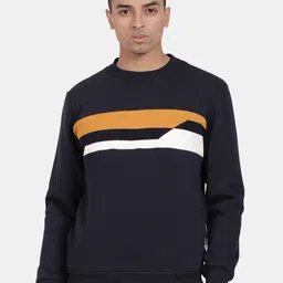 t-base Striped Round Neck Pullover Sweatshirt-picture-10