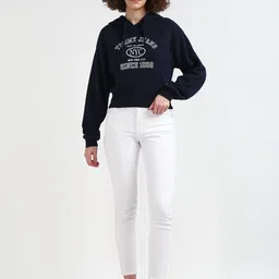 Tommy Hilfiger Typography Printed Pure Cotton Hooded Pullover Sweatshirt-picture-35