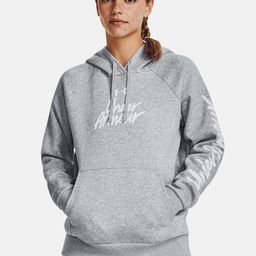UNDER ARMOUR Women Rival Fleece Graphic Printed Hooded Sweatshirt-picture-29