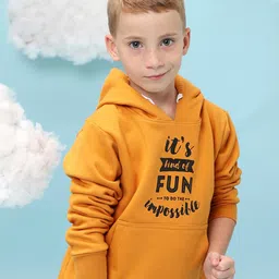 Instafab Boys Typography Printed Hooded Cotton Pullover-picture-25