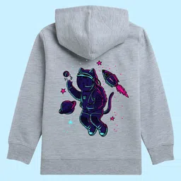 NUSYL Kids Space Printed Hooded Pullover Sweatshirt-picture-13