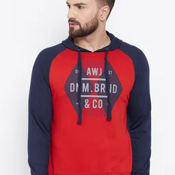 Austin wood Typographic Printed Hooded Fleece Sweatshirt-image-24