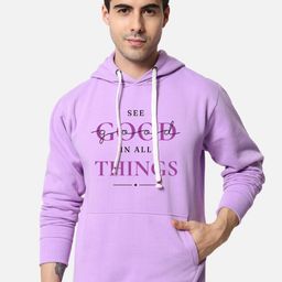 FFLIRTYGO Typography Printed Long Sleeves Fleece Hooded Pullover Sweatshirt-picture-3