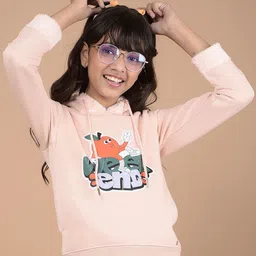Crimsoune Club Girls Printed Hooded Sweatshirt-image-38